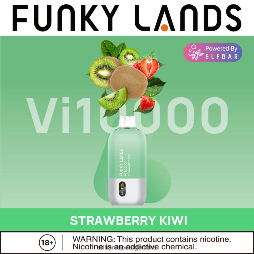 ELFBAR Funky Lands desechables vape vi10000 bocanadas - Elf Bar Vape Argentina 82ZNX463 kiwi fresa